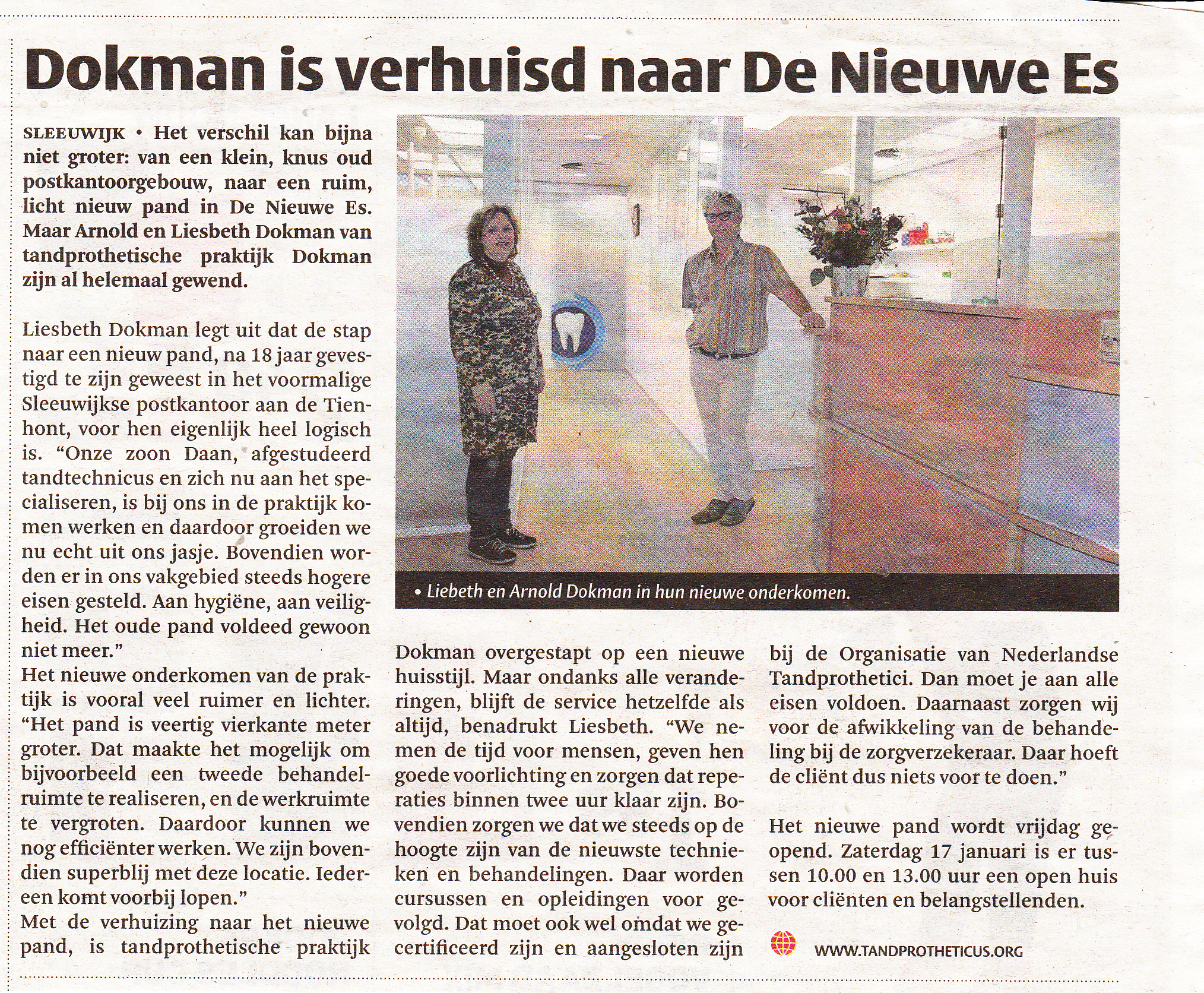 Dokman is verhuisd naar de Nieuwe Es